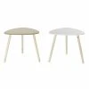 Table D'appoint DKD Home Decor Sapin Naturel MDF Blanc (54 X 54 X 49 C...