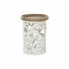 Table D'appoint DKD Home Decor Sapin Naturel MDF Blanc Oriental (43 X ...