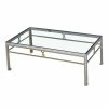 Table D'appoint DKD Home Decor Verre Acier Argent (110 X 60 X 40 Cm)