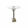 Table D'appoint DKD Home Decor Verre Doré Aluminium Homme (46 X 46 X ...