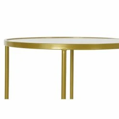 Table D'appoint DKD Home Decor Verre Doré Fer (49,5 X 49,5 X 49,5 Cm) -Pegane Shop table dappoint dkd home decor verre dore fer 495 x 495 x 495 cm 14108744 39304756 1140x1140