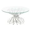 Table De Salle à Manger DKD Home Decor Argenté Verre Fer (81 X 81 X ...