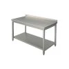 Materiel Chr Pro Table De Travail Inox Avec Étagère Et Dosseret - Gamme 700 Mm - Virt...