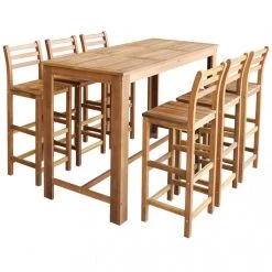 VIDAXL Table Et Chaises De Bar 7 Pcs Bois D'acacia Massif - Brun - Ensembles ...