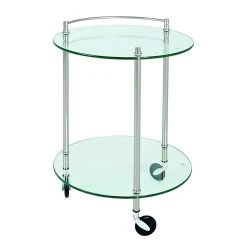 Pegane Table Pour Desserte En Tube D'acier Coloris Optique Inox, Dim : Hauteu...