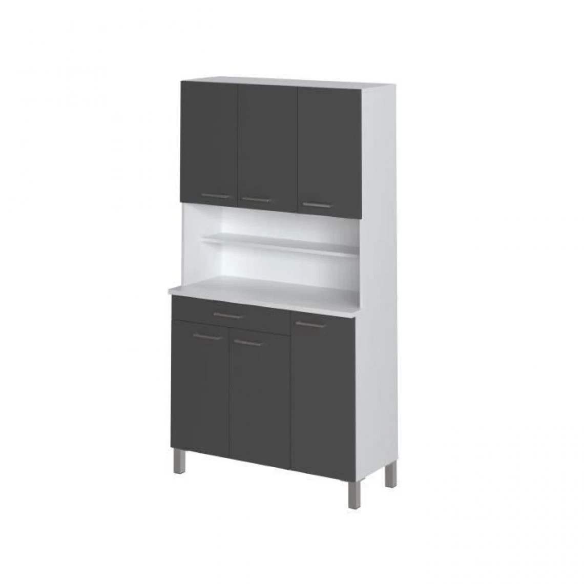 CSTORE TACOMA Buffet De Cuisine L 100 Cm - Gris Mat 2 CSTORE TACOMA Buffet De Cuisine L 100 Cm - Gris Mat - Image 2