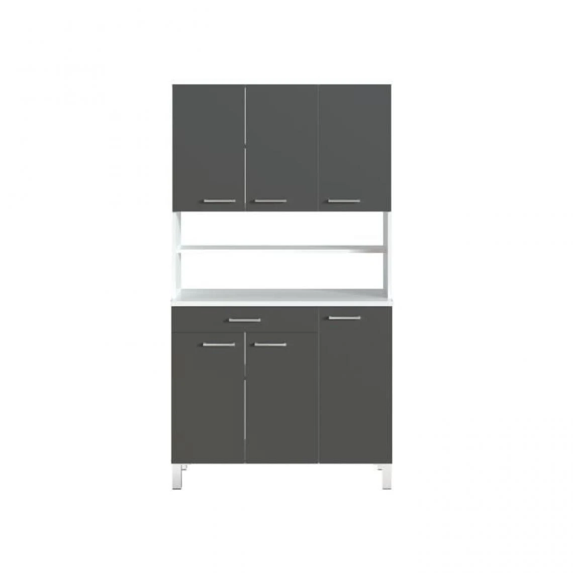 CSTORE TACOMA Buffet De Cuisine L 100 Cm - Gris Mat 3 CSTORE TACOMA Buffet De Cuisine L 100 Cm - Gris Mat - Image 3