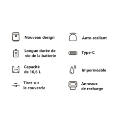 Xiaomi TOWNEW T Air Lite Poubelle Intelligente - Blanc - 16,5 L - Étanche IP... 7 Xiaomi TOWNEW T Air Lite Poubelle Intelligente - Blanc - 16,5 L - Étanche IP... -Pegane Shop townew t air lite poubelle intelligente blanc 165 l tanche ipx3 auto scellant anneaux de recharge recyclables 12727958 34213164 1140x1140