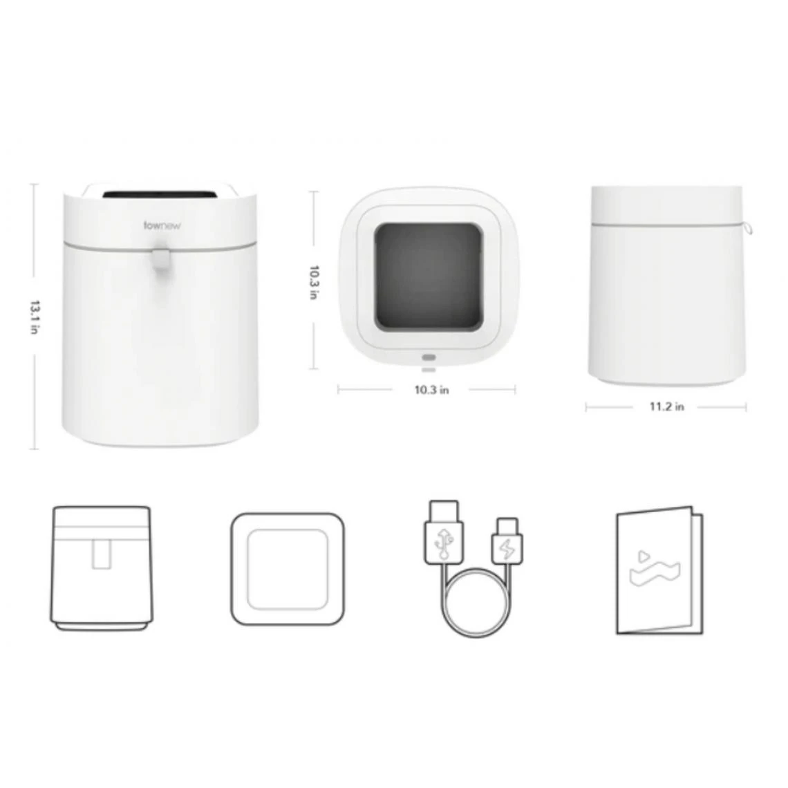 Xiaomi TOWNEW T Air Lite Poubelle Intelligente - Blanc - 16,5 L - Étanche IP... 5 Xiaomi TOWNEW T Air Lite Poubelle Intelligente - Blanc - 16,5 L - Étanche IP... - Image 5
