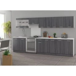 CSTORE ULTRA - Cuisine Complète Avec Plan De Travail L 3m20 - Décor Chêne ...