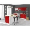 CSTORE ULTRA - Ilot De Cuisine L 100 Cm Avec Plan De Travail - Rouge Mat