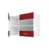 CSTORE ULTRA Meuble Haute Vitre De Cuisine L 80 Cm - Rouge Mat