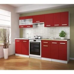 CSTORE ULTRA Meuble Haute Vitre De Cuisine L 80 Cm - Rouge Mat -Pegane Shop ultra meuble haute vitre de cuisine l 80 cm rouge mat 10963536 28637946 1140x1140