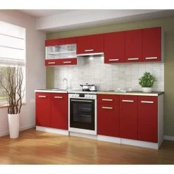 CSTORE ULTRA Meuble Haute Vitre De Cuisine L 80 Cm - Rouge Mat -Pegane Shop ultra meuble haute vitre de cuisine l 80 cm rouge mat 10963536 28637948 1140x1140