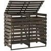 VidaXL Abri De Poubelle Double 140x75x121 Cm Bois De Pin Massif Peint