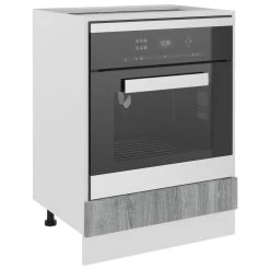 VidaXL Armoire à Four Sonoma Gris 60x46x81,5 Cm Bois D'ingénierie -Pegane Shop vidaxl armoire a four sonoma gris 60x46x815 cm bois dingenierie 13761988 38018736 1140x1140