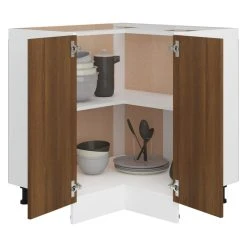 VidaXL Armoire Cuisine Chêne Brun 75,5x75,5x80,5 Cm Bois D’ingénie... -Pegane Shop vidaxl armoire cuisine chene brun 755x755x805 cm bois dingenierie 13460930 36836542 1140x1140