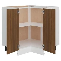 VidaXL Armoire Cuisine Chêne Brun 75,5x75,5x80,5 Cm Bois D’ingénie... -Pegane Shop vidaxl armoire cuisine chene brun 755x755x805 cm bois dingenierie 13460930 36836544 1140x1140