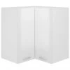 VidaXL Armoire D'angle Suspendue Blanc Brillant 57x57x60 Cm Agglomér?...