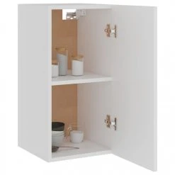VidaXL Armoire Suspendue Blanc 29,5x31x60 Cm Bois D'ingénierie -Pegane Shop vidaxl armoire de cuisine blanc 295x31x60 cm agglomere 8418901 21334515 1140x1140