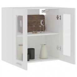 VidaXL Armoire En Verre Suspendue Blanc 60x31x60 Cm Aggloméré 8 VidaXL Armoire En Verre Suspendue Blanc 60x31x60 Cm Aggloméré -Pegane Shop vidaxl armoire de cuisine blanc 60x31x60 cm agglomere 8096795 20622575 1140x1140