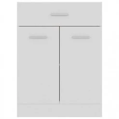 VidaXL Armoire De Plancher à Tiroir Blanc 60x46x81,5 Cm Aggloméré -Pegane Shop vidaxl armoire de cuisine blanc 60x46x815 cm agglomere 8096687 20622037 1140x1140