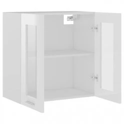 VidaXL Armoire En Verre Suspendue Blanc Brillant 60x31x60 Cm Agglomér... 9 VidaXL Armoire En Verre Suspendue Blanc Brillant 60x31x60 Cm Agglomér... -Pegane Shop vidaxl armoire de cuisine blanc brillant 60x31x60 cm agglomere 8096757 20622387 1140x1140