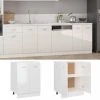 VidaXL Armoire De Plancher Blanc Brillant 60x46x81,5 Cm Aggloméré