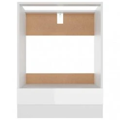 VidaXL Armoire à Four Blanc Brillant 60x46x81,5 Cm Aggloméré -Pegane Shop vidaxl armoire de cuisine blanc brillant 60x46x815 cm agglomere 8418971 21334867 1140x1140