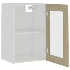 VidaXL Armoire En Verre Suspendue Chêne Sonoma 40x31x60 Cm Agglomér?... 9 VidaXL Armoire En Verre Suspendue Chêne Sonoma 40x31x60 Cm Agglomér?... -Pegane Shop vidaxl armoire de cuisine chene sonoma 40x31x60 cm agglomere 8418923 21334627 1140x1140