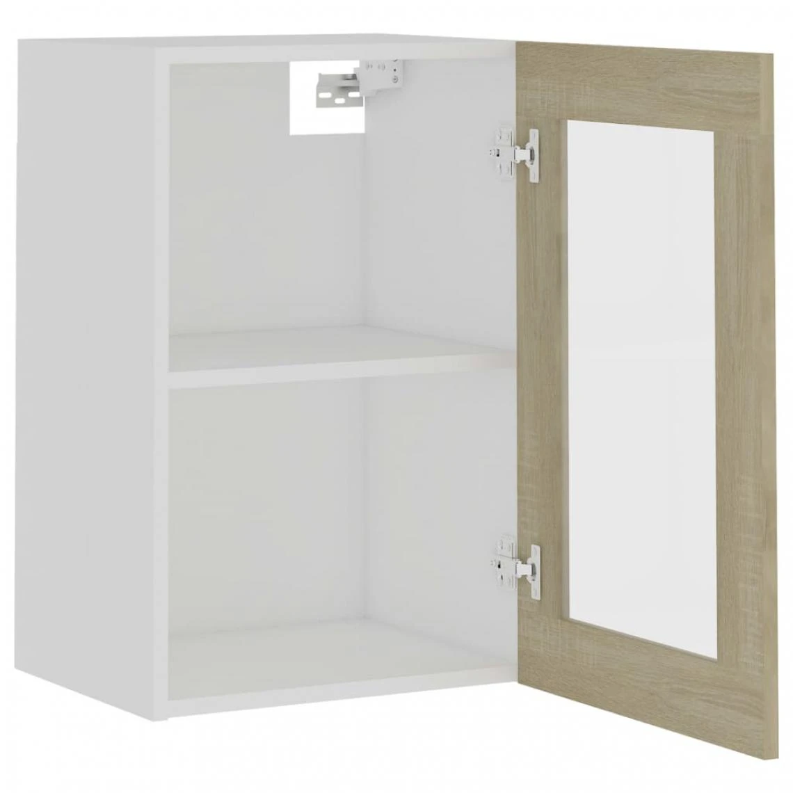 VidaXL Armoire En Verre Suspendue Chêne Sonoma 40x31x60 Cm Agglomér?... 5 VidaXL Armoire En Verre Suspendue Chêne Sonoma 40x31x60 Cm Agglomér?... - Image 5