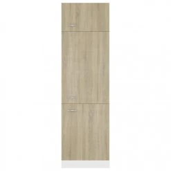 VidaXL Armoire De Réfrigérateur Chêne Sonoma 60x57x207 Cm Agglomér... -Pegane Shop vidaxl armoire de cuisine chene sonoma 60x57x207 cm agglomere 8096729 20622247 1140x1140