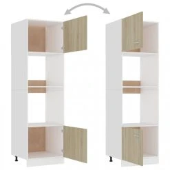 VidaXL Armoire à Micro-ondes Chêne Sonoma 60x57x207 Cm Aggloméré -Pegane Shop vidaxl armoire de cuisine chene sonoma 60x57x207 cm agglomere 8096761 20622407 1140x1140