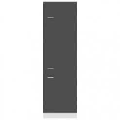 VidaXL Armoire De Réfrigérateur Gris 60x57x207 Cm Aggloméré -Pegane Shop vidaxl armoire de cuisine gris 60x57x207 cm agglomere 8096773 20622467 1140x1140