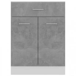 VidaXL Armoire De Plancher à Tiroir Gris Béton 60x46x81,5 Cm Agglom?... -Pegane Shop vidaxl armoire de cuisine gris beton 60x46x815 cm agglomere 8418973 21334877 1140x1140