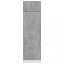 VidaXL Armoire De Réfrigérateur Gris Béton 60x57x207 Cm Aggloméré -Pegane Shop vidaxl armoire de cuisine gris beton 60x57x207 cm agglomere 8096791 20622555 1140x1140