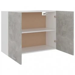 VidaXL Armoire Suspendue Gris Béton 80x31x60 Cm Aggloméré 9 VidaXL Armoire Suspendue Gris Béton 80x31x60 Cm Aggloméré -Pegane Shop vidaxl armoire de cuisine gris beton 80x31x60 cm agglomere 8418869 21334357 1140x1140