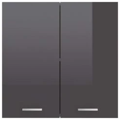 VidaXL Armoire Suspendue Gris Brillant 60x31x60 Cm Aggloméré -Pegane Shop vidaxl armoire de cuisine gris brillant 60x31x60 cm agglomere 8418865 21334337 1140x1140