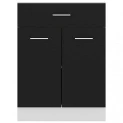 VidaXL Armoire De Plancher à Tiroir Noir 60x46x81,5 Cm Aggloméré 9 VidaXL Armoire De Plancher à Tiroir Noir 60x46x81,5 Cm Aggloméré -Pegane Shop vidaxl armoire de cuisine noir 60x46x815 cm agglomere 8096805 20622627 1140x1140