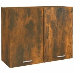 VidaXL Armoire Suspendue Chêne Fumé 80x31x60 Cm Bois D'ingénierie
