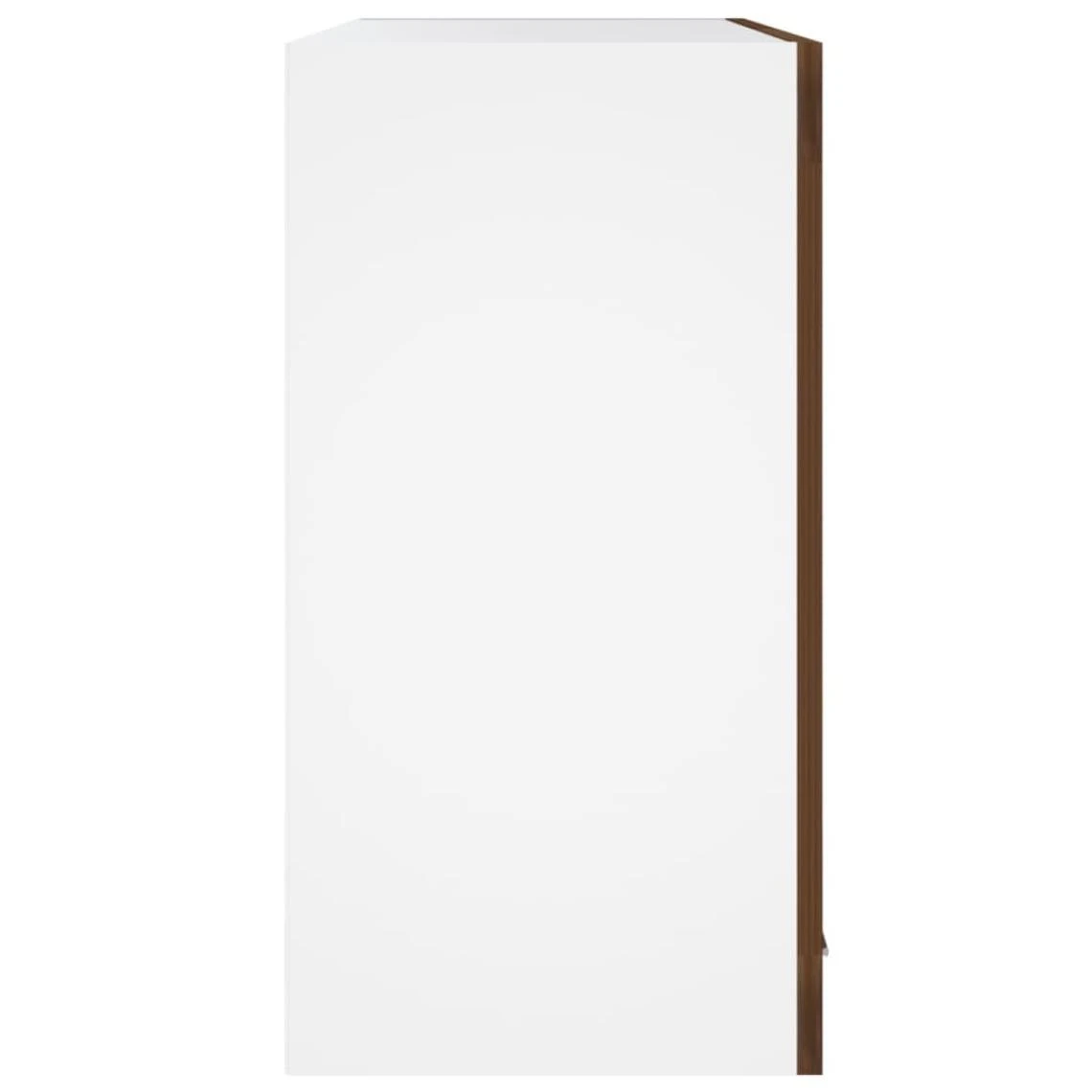 VidaXL Armoire Vitrée Suspendue Chêne Brun 60x31x60 Cm Bois Ingénie... 4 VidaXL Armoire Vitrée Suspendue Chêne Brun 60x31x60 Cm Bois Ingénie... - Image 4