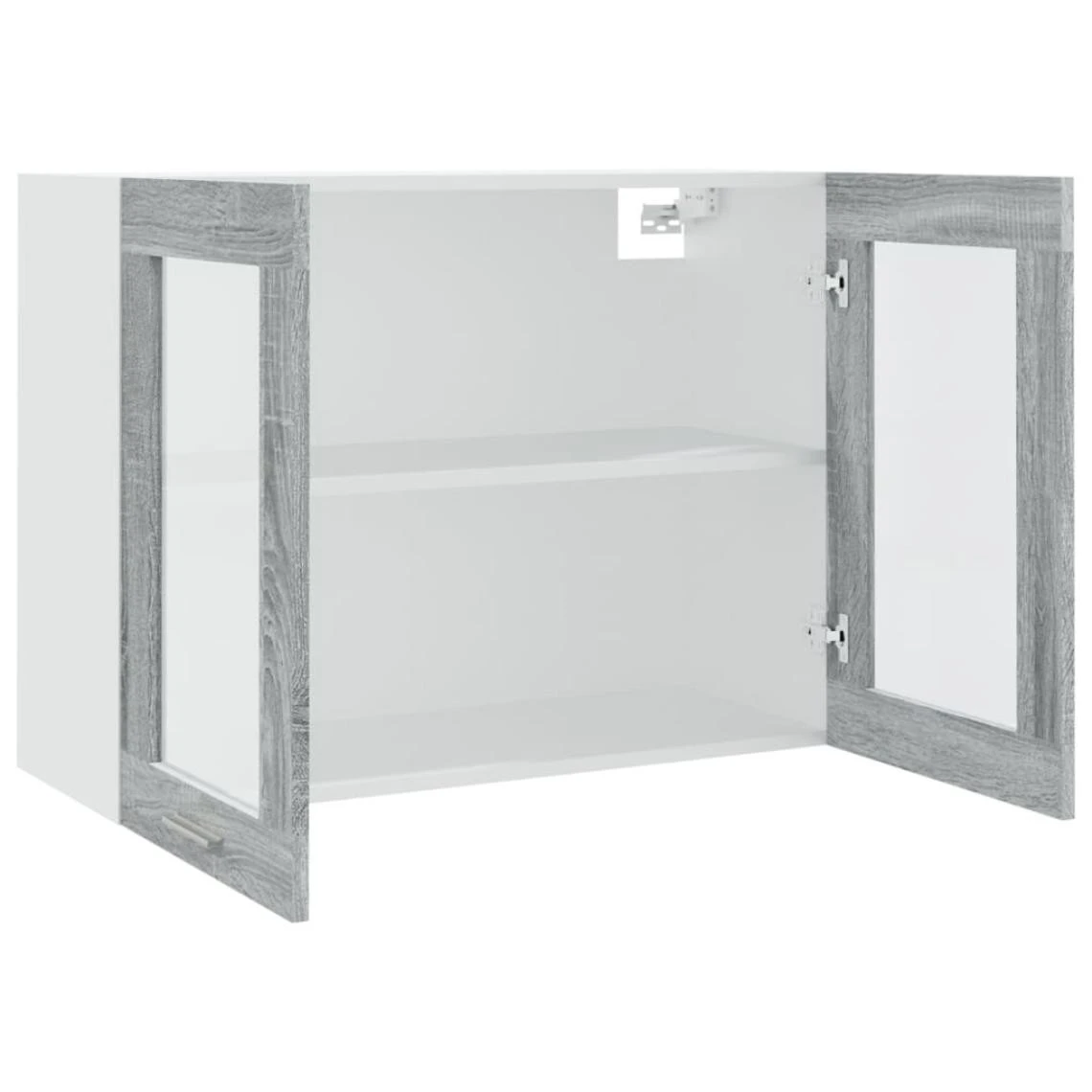 VidaXL Armoire Vitrée Suspendue Sonoma Gris 80x31x60cm Bois Ingénier... 5 VidaXL Armoire Vitrée Suspendue Sonoma Gris 80x31x60cm Bois Ingénier... - Image 5