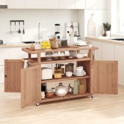 VidaXL Chariot De Bar 120x50x90 Cm Bois De Teck Massif