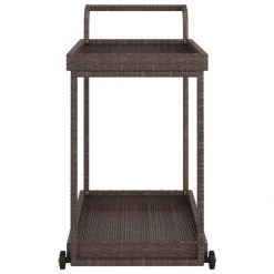 VidaXL Chariot De Bar Marron 100x45x83 Cm Résine Tressée -Pegane Shop vidaxl chariot de bar marron 100x45x83 cm resine tressee 11943122 31636586 1140x1140