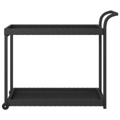 VidaXL Chariot De Bar Noir 100x45x83 Cm Résine Tressée -Pegane Shop vidaxl chariot de bar noir 100x45x83 cm resine tressee 11943164 31636792 1140x1140