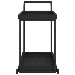 VidaXL Chariot De Bar Noir 100x45x83 Cm Résine Tressée -Pegane Shop vidaxl chariot de bar noir 100x45x83 cm resine tressee 11943164 31636794 1140x1140