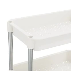 VidaXL Chariot De Cuisine 5 Niveaux Blanc 42x29x128 Cm Fer Et ABS -Pegane Shop vidaxl chariot de cuisine 5 niveaux blanc 42x29x128 cm fer e 11943170 1087112 12 1140x1140