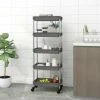 VidaXL Chariot De Cuisine 5 Niveaux Gris 42x29x128 Cm Fer Et ABS