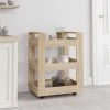 VidaXL Chariot De Cuisine Chêne Sonoma 60x45x80 Cm Bois D'ingénierie