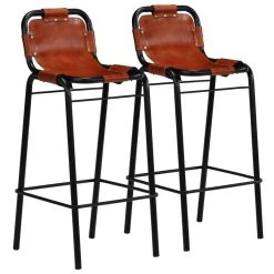 VidaXL Ensemble De Bar 3 Pcs Bois Massif Recyclé Et Cuir De Chèvre -Pegane Shop vidaxl ensemble de bar 3 pcs bois massif recycle et cuir de chevre 7093482 17710634 1200x1200